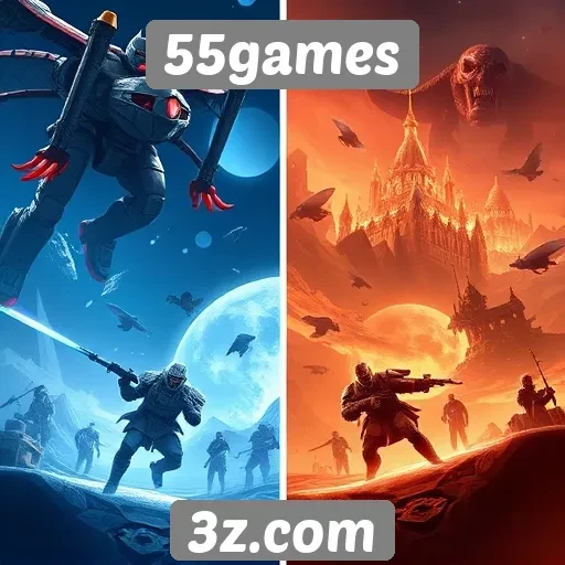 Comparativo de gráficos entre jogos do 55games