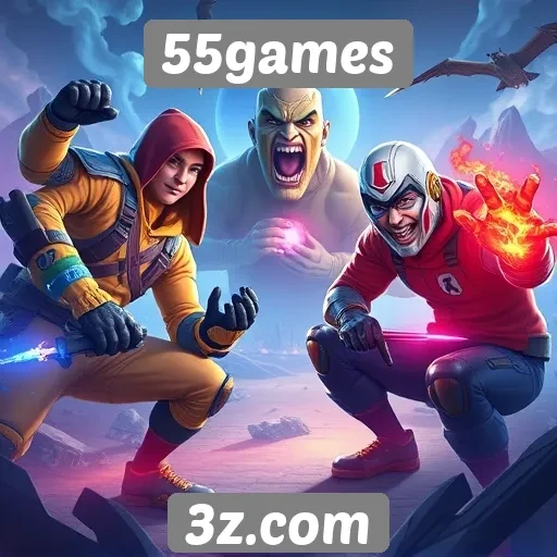 Foco em jogos multiplayer no site 55games